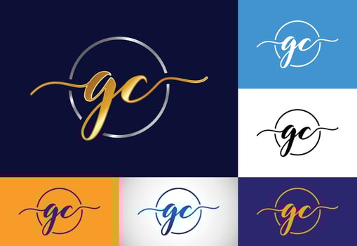 Initial Letter G C Logo Design Vector. Graphic Alphabet Symbol For Corporate Business Identity vector