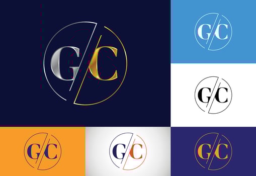Initial Letter G C Logo Design Vector. Graphic Alphabet Symbol For Corporate Business Identity vector