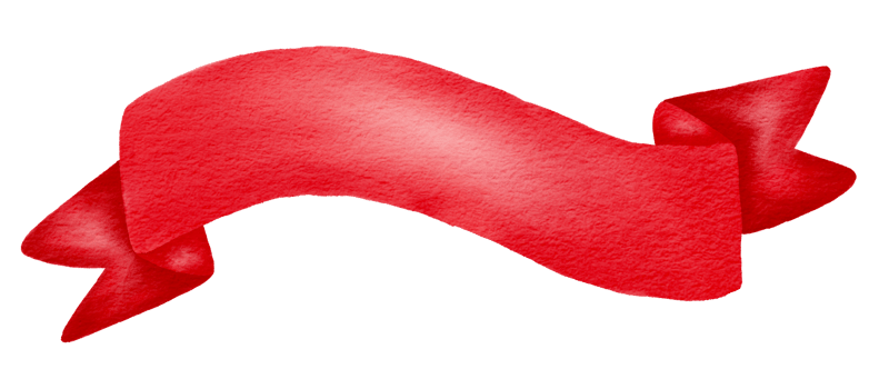 Watercolor ribbon red. png