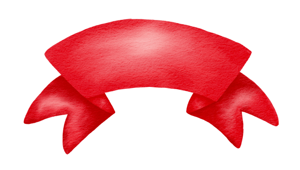 Watercolor ribbon red. png
