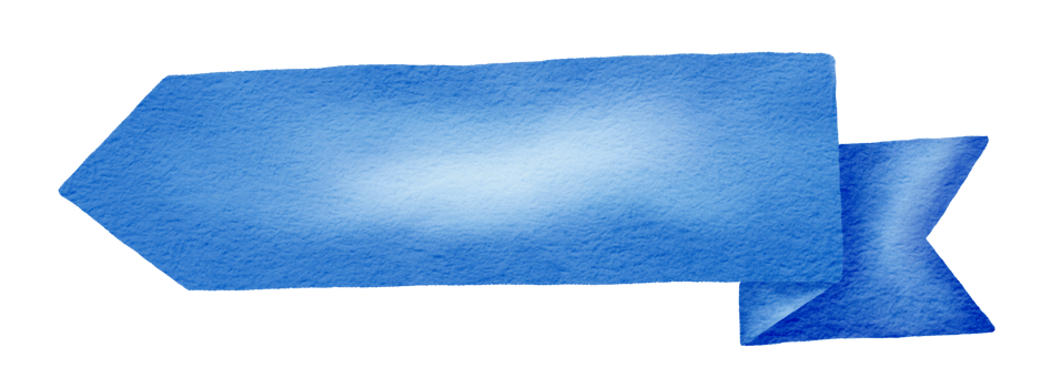 Watercolor ribbon blue. png