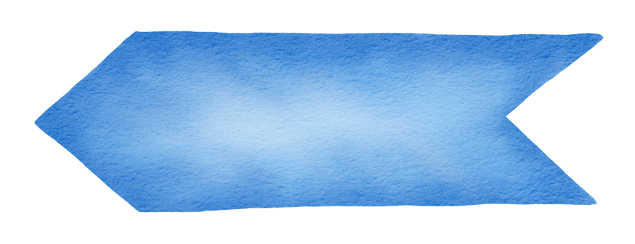 Watercolor ribbon blue. png