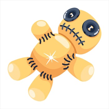 Trendy Voodoo Doll vector