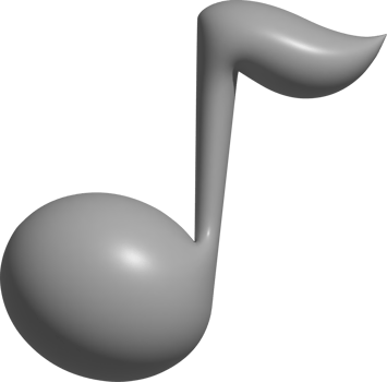 3d illustration of music note png