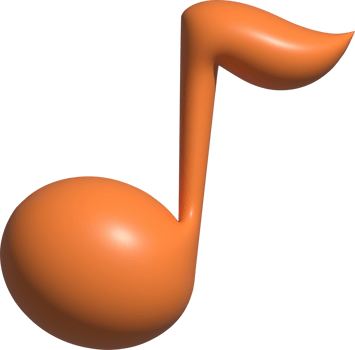 3d illustration of music note png