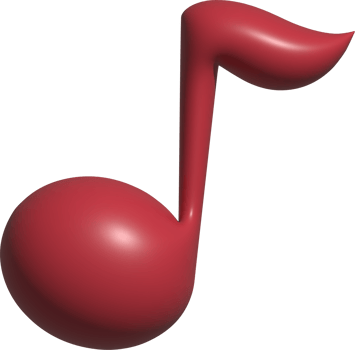 3d illustration of music note png