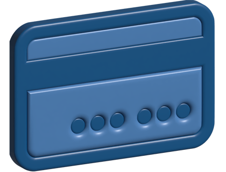 3d illustration of credit card png
