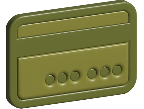 3d illustration of credit card png