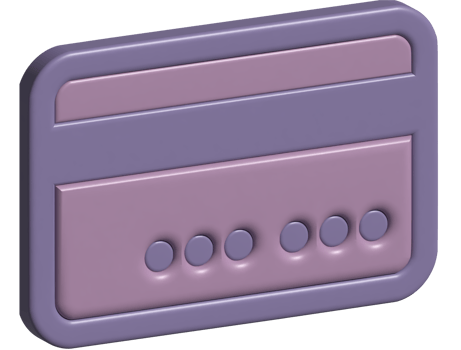 3d illustration of credit card png