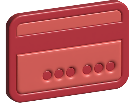 3d illustration of credit card png