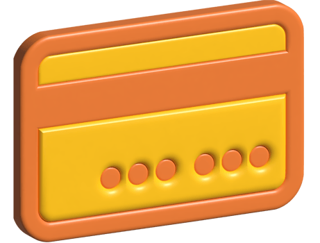 3d illustration of credit card png
