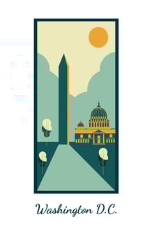 Washington DC illustration vector