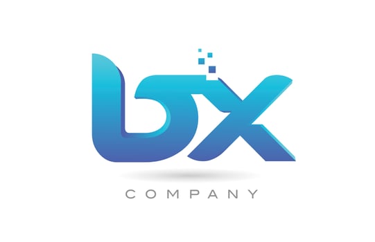 BX alphabet letter logo icon combination design. Creative template for business and company vector