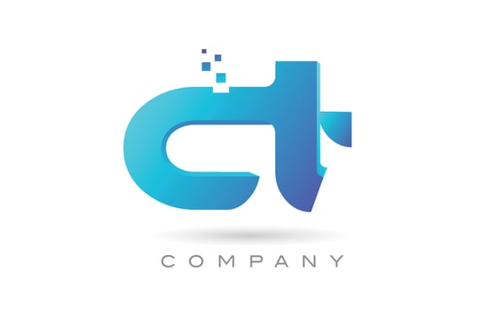CT alphabet letter logo icon combination design. Creative template for business and company vector