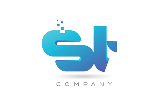 ST alphabet letter logo icon combination design. Creative template for business and company vector