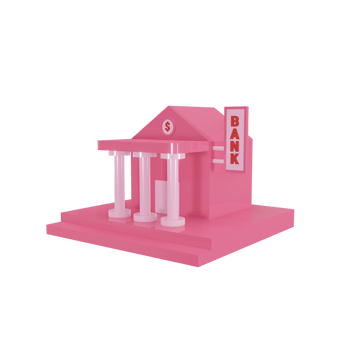 3D Bank icon with transparent background, perfect for template design, UI or UX and more. png