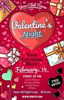 Valentine Poster Concept vector