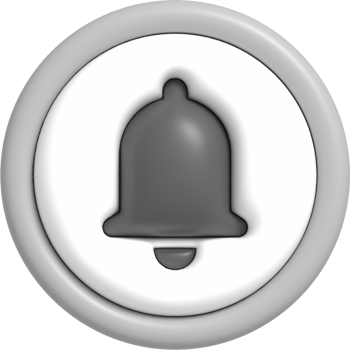 3D Notification icon, Ringing bell for social media reminder, Notification symbol 3D rendering png