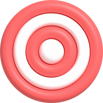 Cute 3D dart board icon, Concept of success business target and online marketing 3D rendering png
