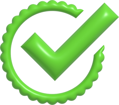 Like or correct symbol, Confirmed or approved button, Check mark icon 3D illustration png