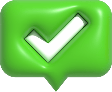 Realistic Correct checkmark symbol. Yes, Right and Approved icon 3D render illustration png