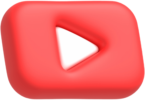Realistic Play button, Video player and streaming icon, live stream 3D render illustration png