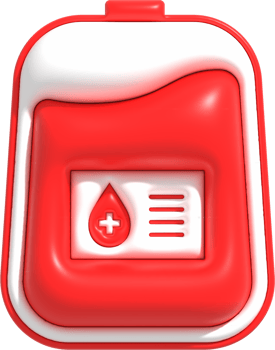 Blood pack 3D symbol, Blood transfusion, Blood bag icon, Blood Donation and World Blood Donor Day 3D rendering png