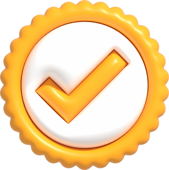 3D High quality guarantee symbol, Medal button with checkmark, Best quality of product and service icon, Standard quality control certification 3d render illustration png