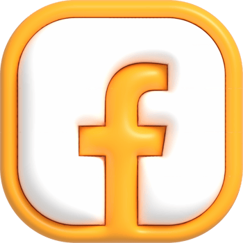 Social media button with yellow icon inside, Mobile application for sharing with other people 3D render png
