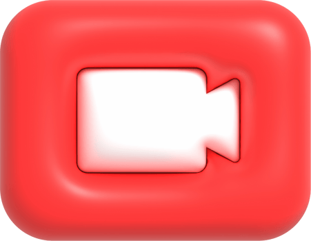 Video player and streaming icon, 3D Camera Live record symbol 3D render png