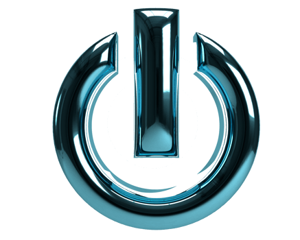 push control button blue steel technology switch sign symbol business electronic equipment icon start stop off on object power device communication system computer multimedia click concept.3d render png