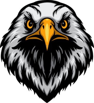 Cartoon eagle head cartoon mascot vector