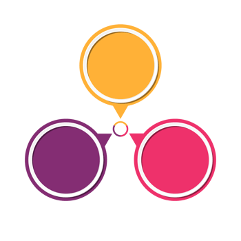 Infographic with 3 steps, process or options. png