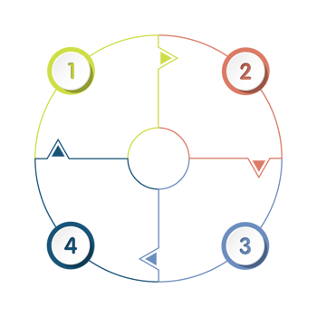 Infographic with 4 steps, process or options. png