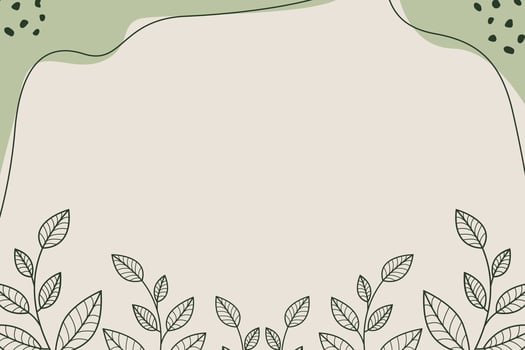 Abstract Floral Aesthetic Wallpaper Background Template With Organic Shapes and Leaves. Vector Illustration for Cover, Banner, Brochure, Poster, Flyer, Wallpaper, Card, Social Media and Other