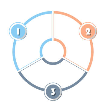 Infographic with 3 steps, process or options. png