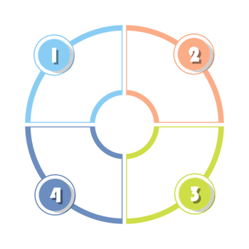 Infographic with 4 steps, process or options. png