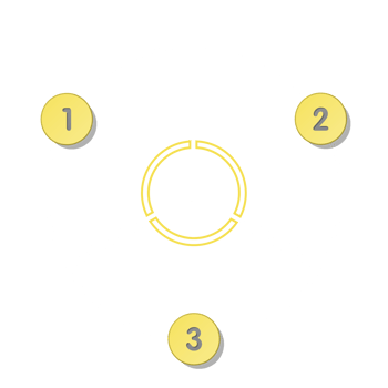 Infographic with 3 steps, process or options. png