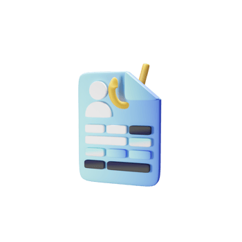 A blue clipboard with a pencil and a person on it png