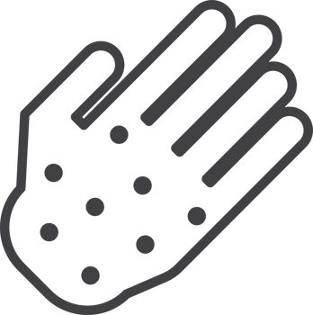 hand and virus illustration in minimal style png