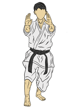 illustration of karate fighter png