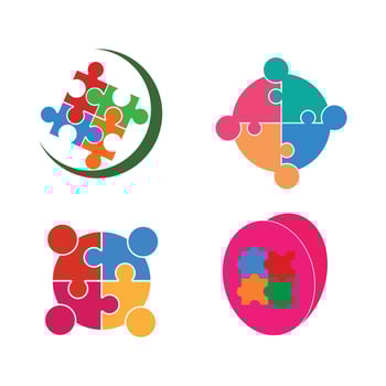 Disability logo, family care, or Community care logo vector