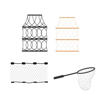 Fish net  icon vector