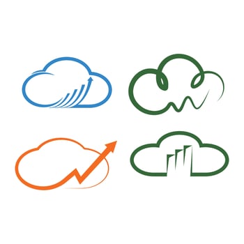 Cloud analistic logo vector