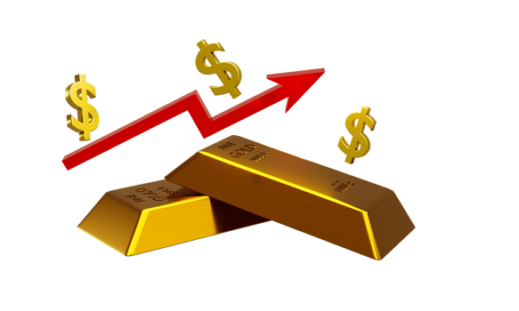 3d rendering Gold bars and dollar signs concept forex trading in the investment of investors transparency png