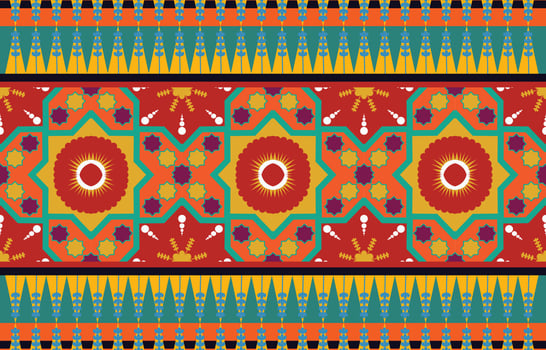 ethnic geometric seamless pattern vector. African Arab American Aztec motif pattern. vector elements designed for background, wallpaper, print, wrapping,tile, fabric patern. vector pattern.