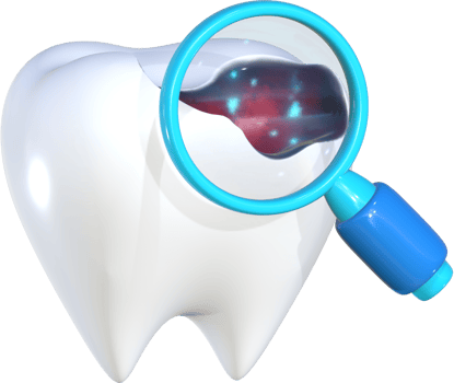 Teeth decay 3D icon illustration. png