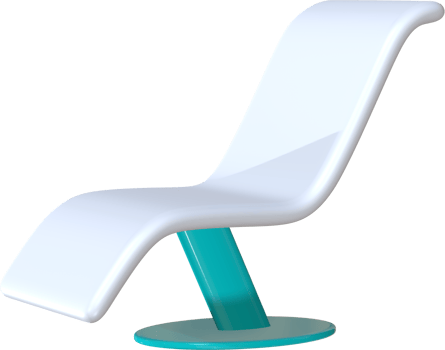 Dental chair 3D icon illustration. png
