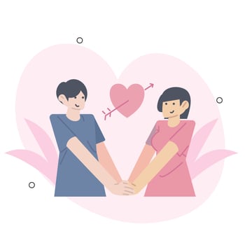 Valentines Day concept isolated person situations. Collection of scenes with people celebrating romantic holiday, couples on date, love relationship. Mega set. Vector illustration in flat design