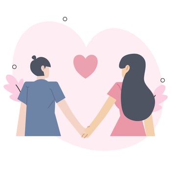 Valentines Day concept isolated person situations. Collection of scenes with people celebrating romantic holiday, couples on date, love relationship. Mega set. Vector illustration in flat design